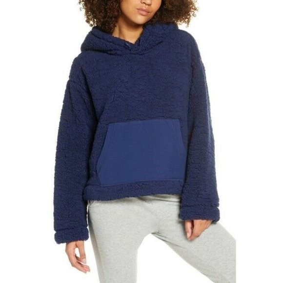Zella Cassie Faux Shearling Sherpa Hoodie Cozy - Picture 4 of 8